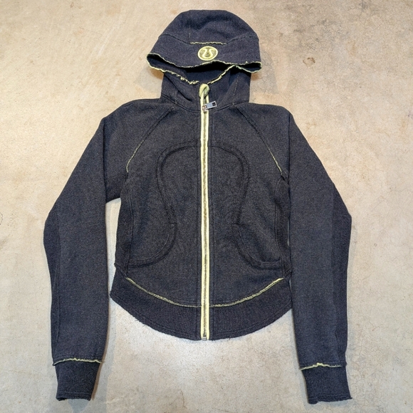 lululemon athletica Tops - Lululemon Scuba Hoodie Cropped Women's 8 Charcoal Sweatshirt